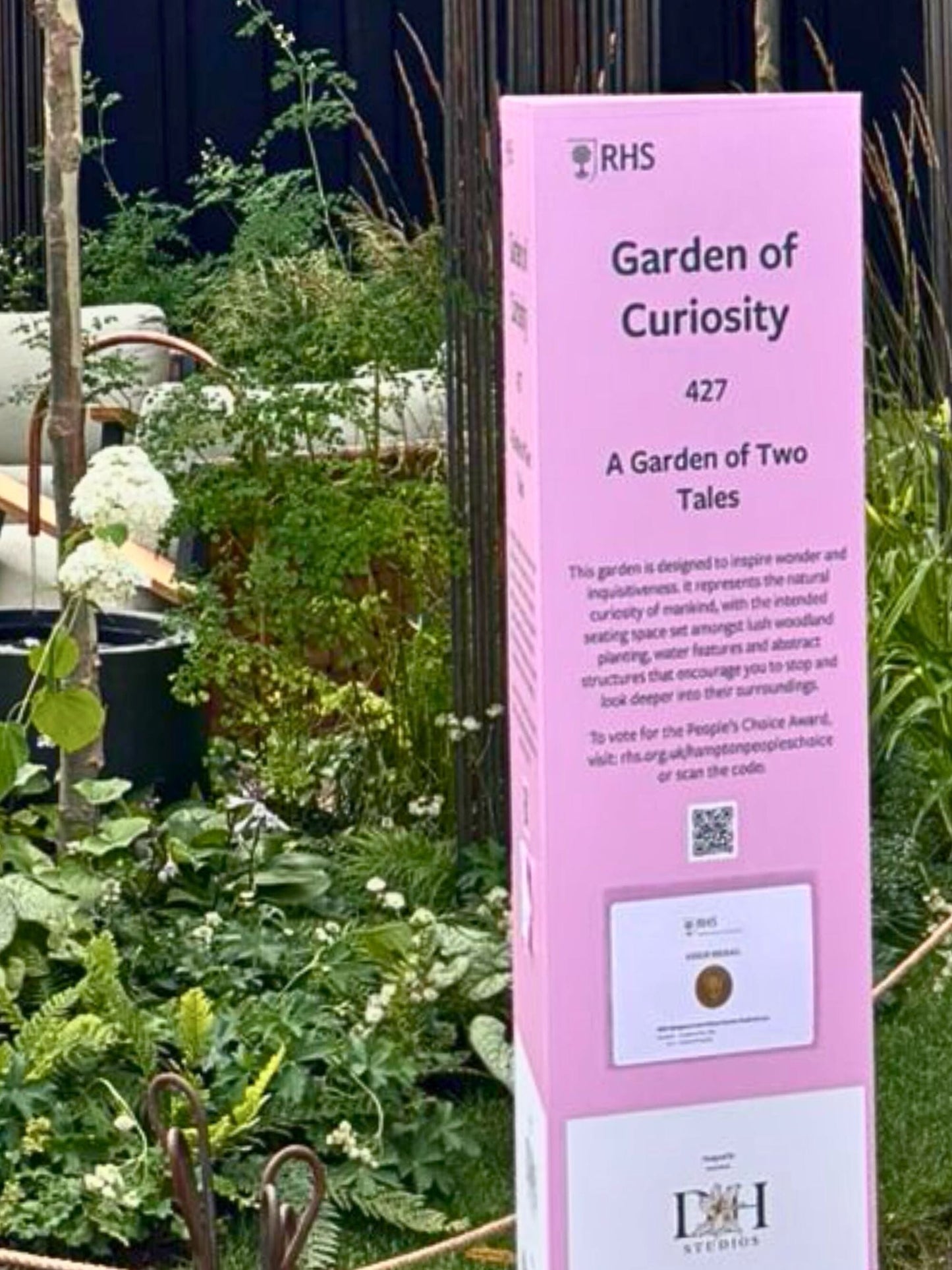 Featured in the RHS Gold award-winning A Garden of Two Tales at RHS Hampton Court 2025