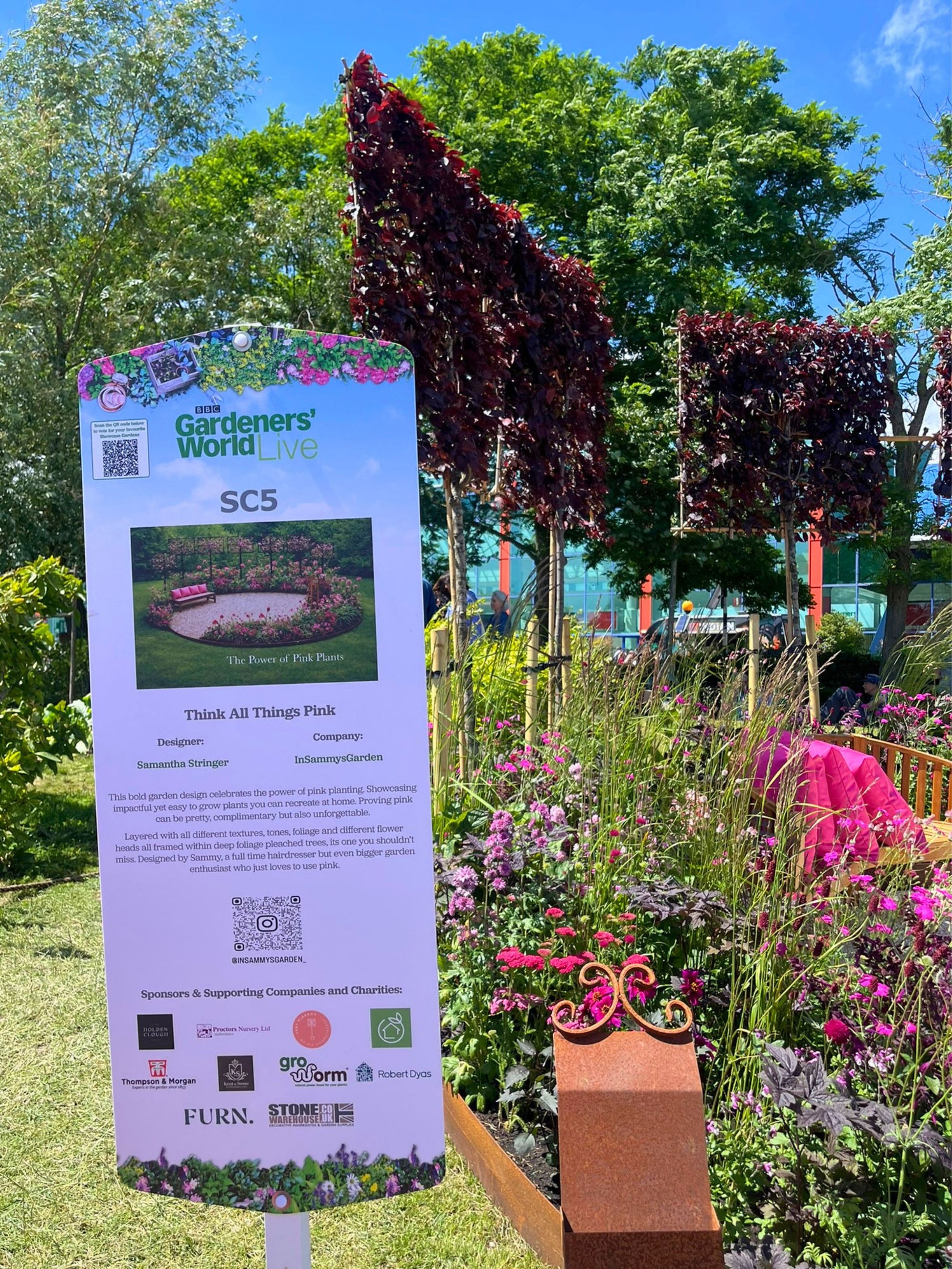 Featured in the Silver Merit award-winning The Power of Pink Plants  at BBC Gardeners’ World Live